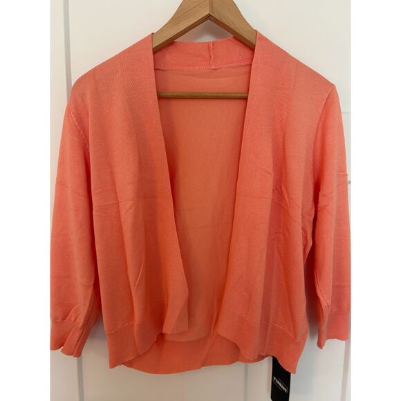 Peach Open Front Cardigan – Size L (New with Tags) - Picture 6 of 7